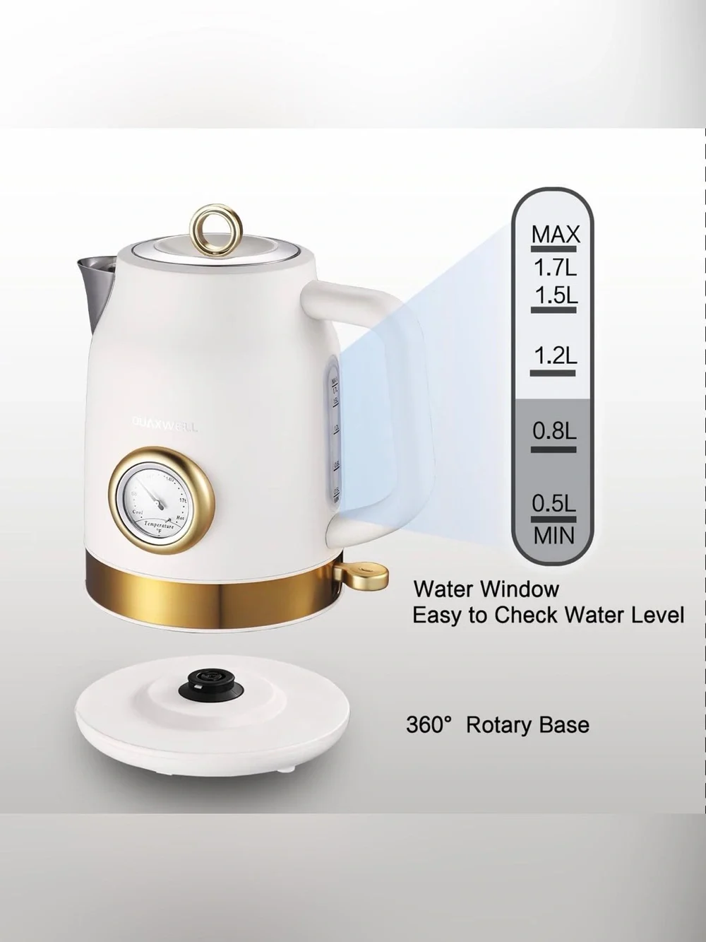 Retro Quaxwell Electric Tea Kettle 1.7L